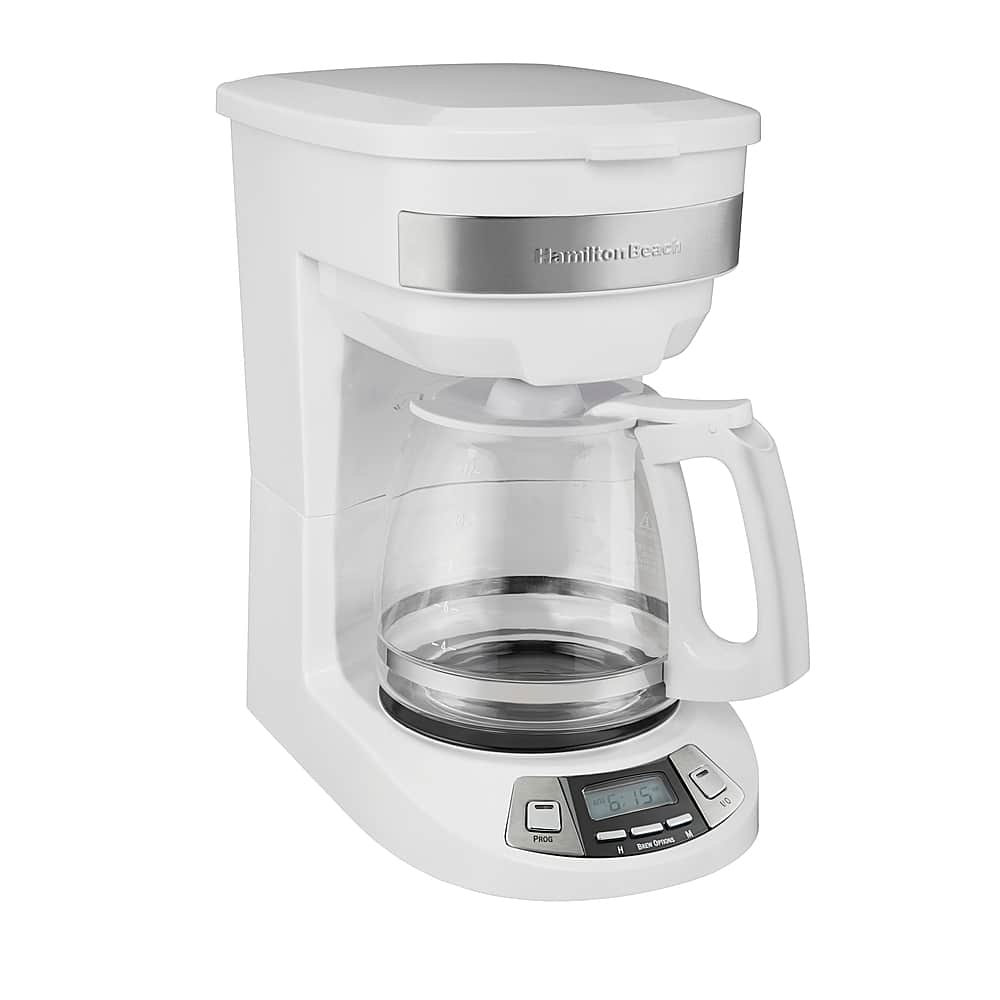 Front. Hamilton Beach - 12 Cup Programmable Coffee Maker - White.
