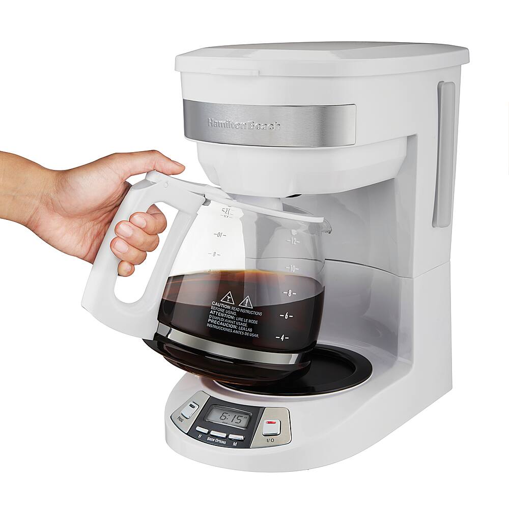 Alt View 11. Hamilton Beach - 12 Cup Programmable Coffee Maker - White.