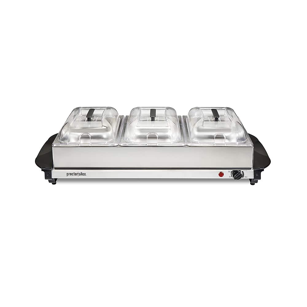 Alt View 15. Proctor Silex - Triple Buffet Server - STAINLESS STEEL.
