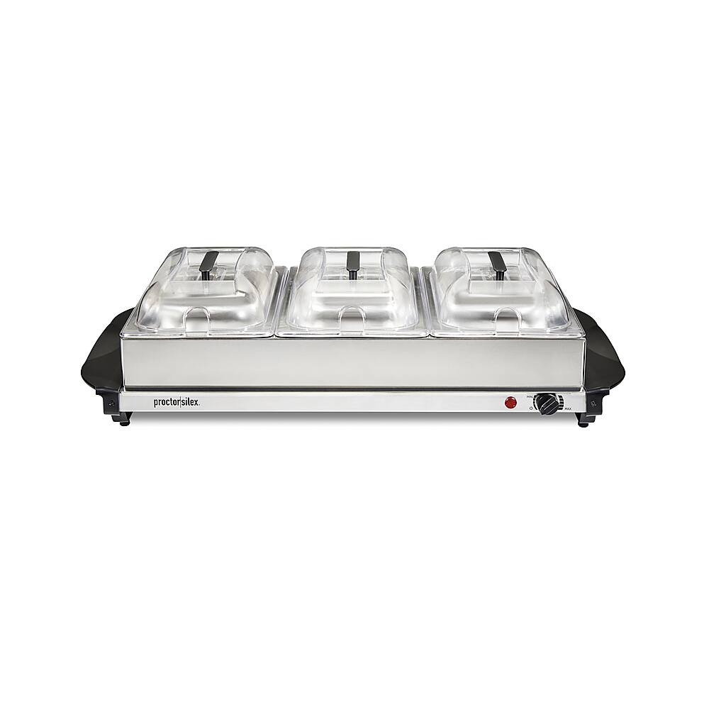 Alt View 15. Proctor Silex - Triple Buffet Server - STAINLESS STEEL.