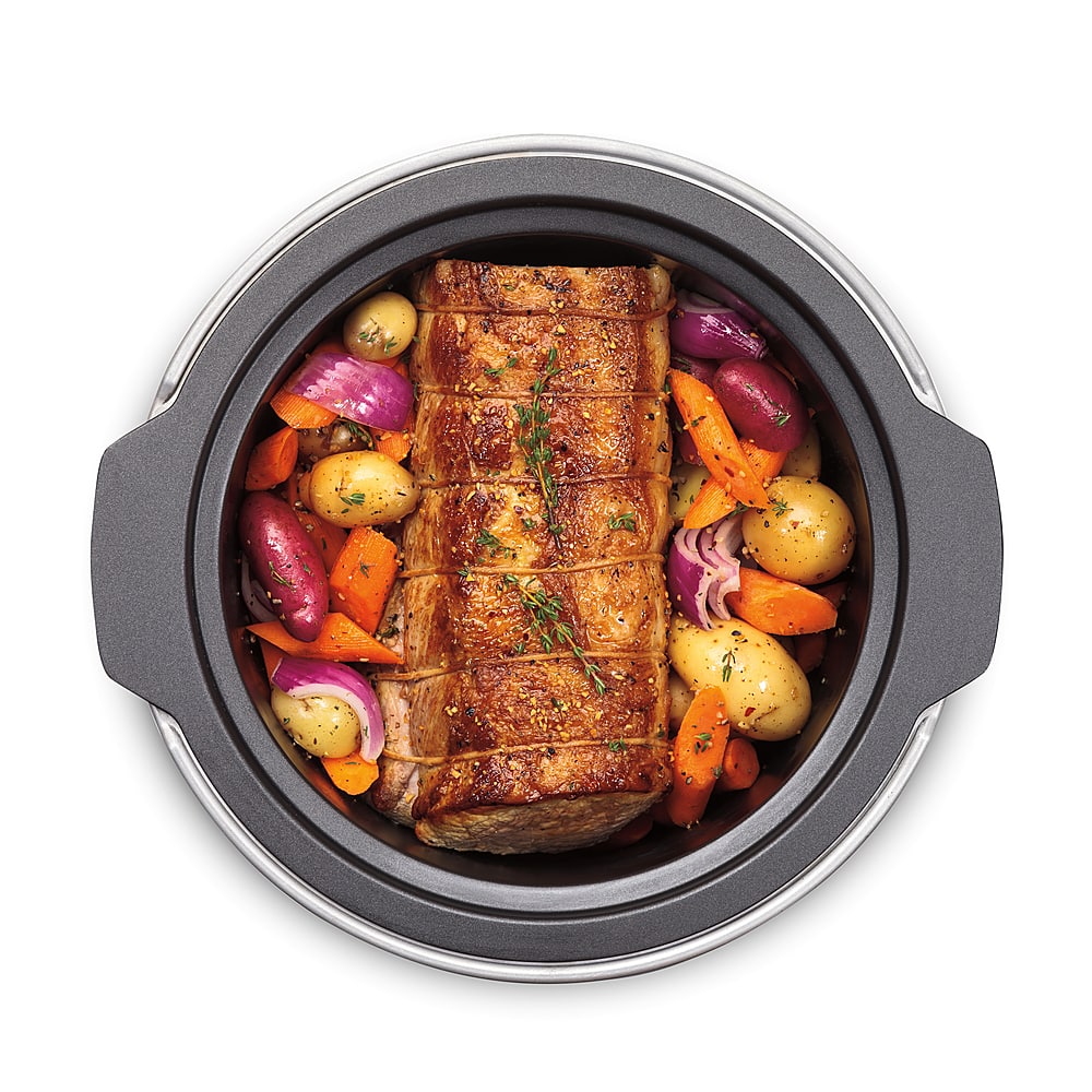 Alt View 11. Hamilton Beach - Sear & Cook Stockpot 10 Quart Slow Cooker - Silver.