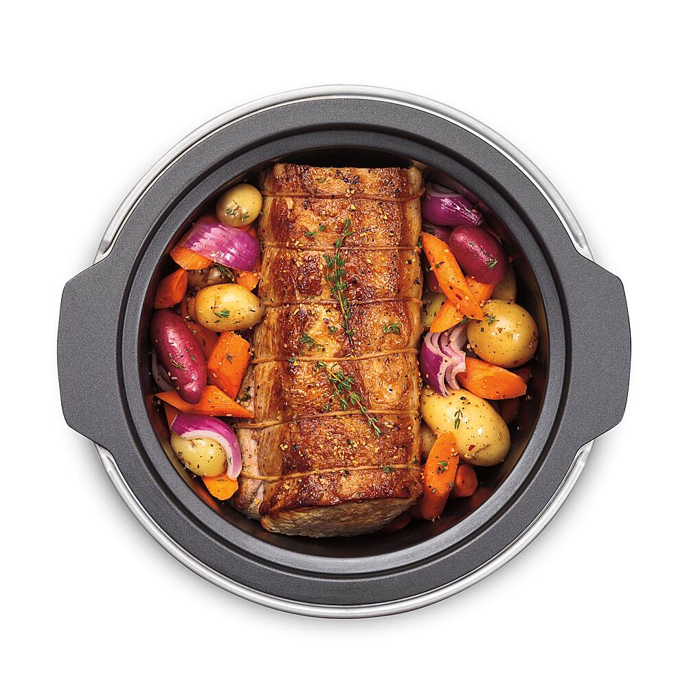 Alt View 11. Hamilton Beach - Sear & Cook Stockpot 10 Quart Slow Cooker - Silver.