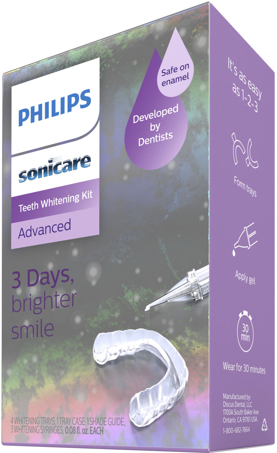Angle View: Philips Sonicare Advanced Teeth Whitening Kit - White