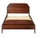 Front Zoom. Walker Edison - Classic Solid Wood Twin-Size Bed with Book Storage - Walnut.