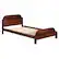 Left. Walker Edison - Classic Solid Wood Twin-Size Bed with Book Storage - Walnut.