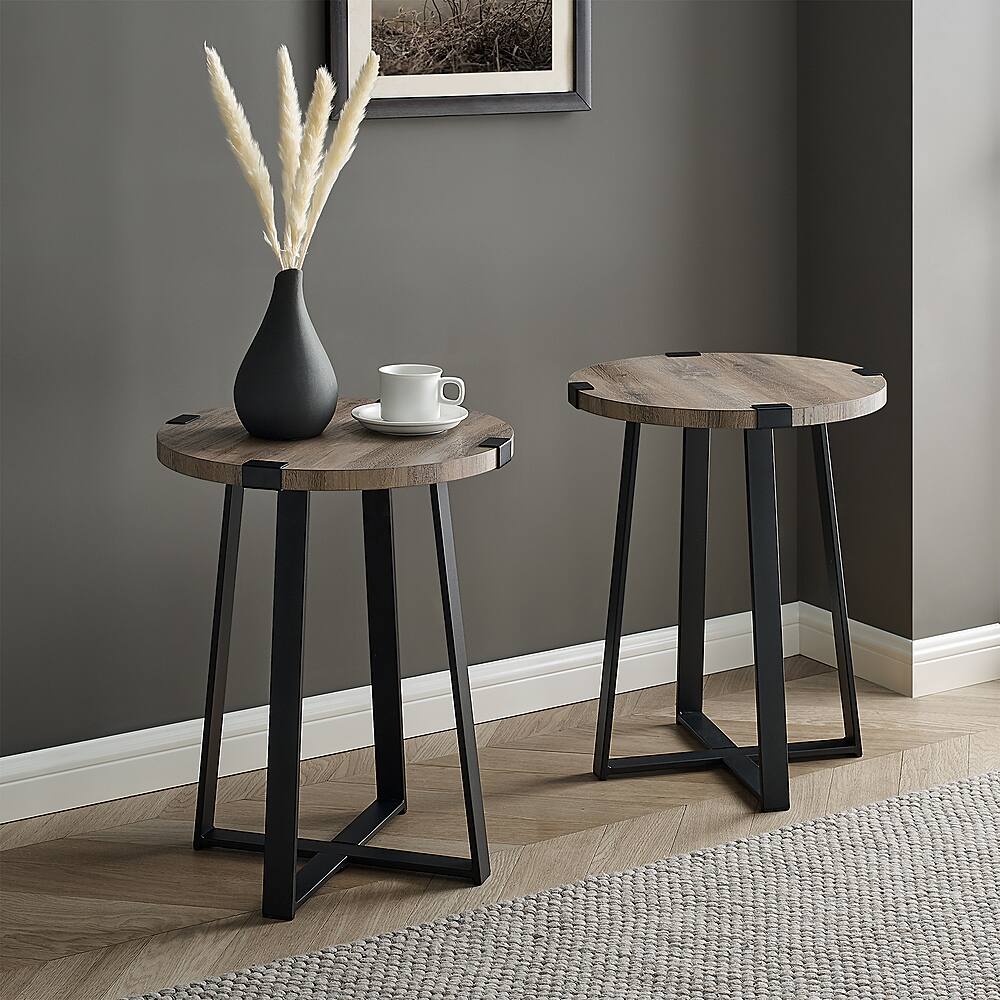 Walker edison metal wrap deals side table