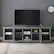 Alt View 12. Walker Edison - Classic Glass-Door TV Stand for most TVs up to 88” - Gray.