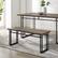 Alt View 13. Walker Edison - Modern and Metal Wood Dining Bench - Grey Hickory.