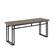 Left. Walker Edison - Modern and Metal Wood Dining Bench - Grey Hickory.
