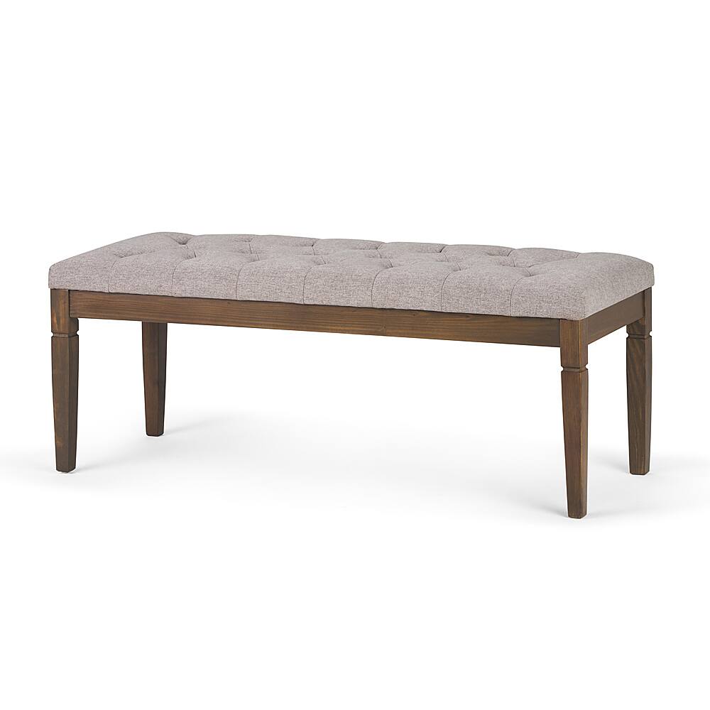 Angle View: Simpli Home - Waverly Tufted Ottoman Bench - Cloud Grey