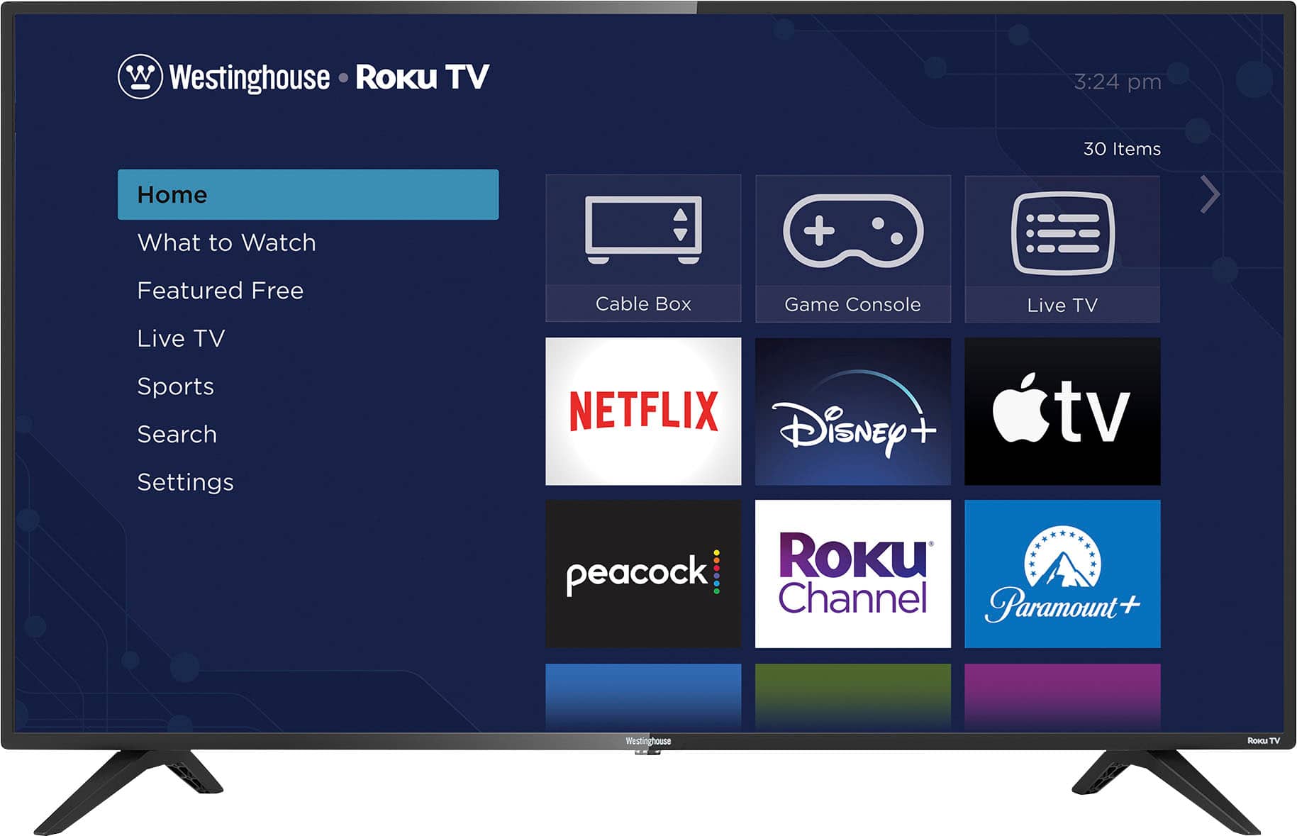Front. Westinghouse - 43" FHD Smart Roku TV - Black.