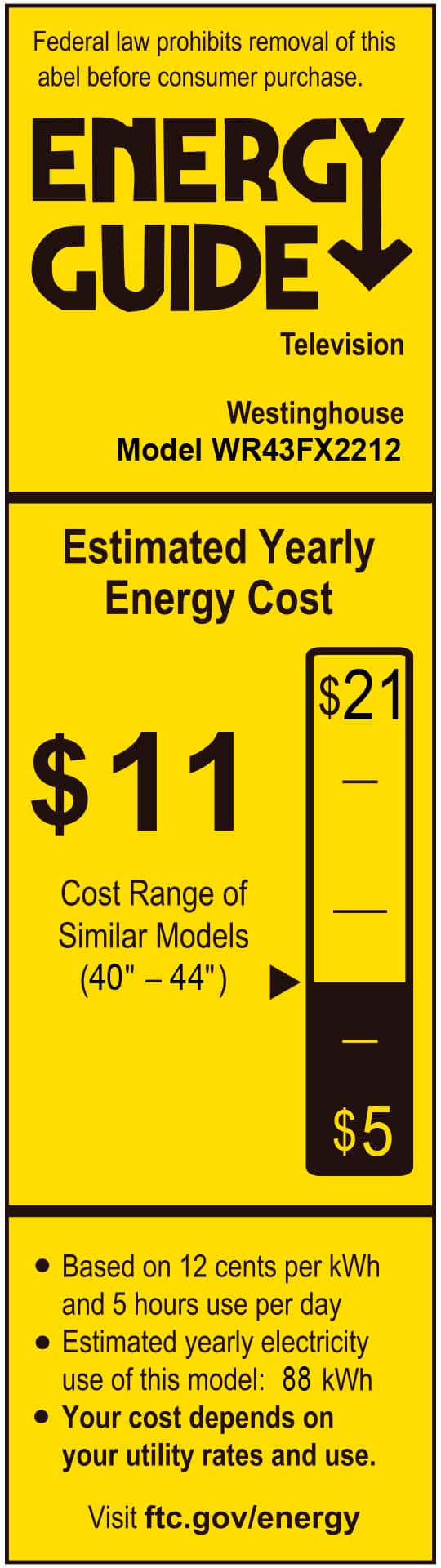 Alt View 19. Westinghouse - 43" FHD Smart Roku TV - Black.