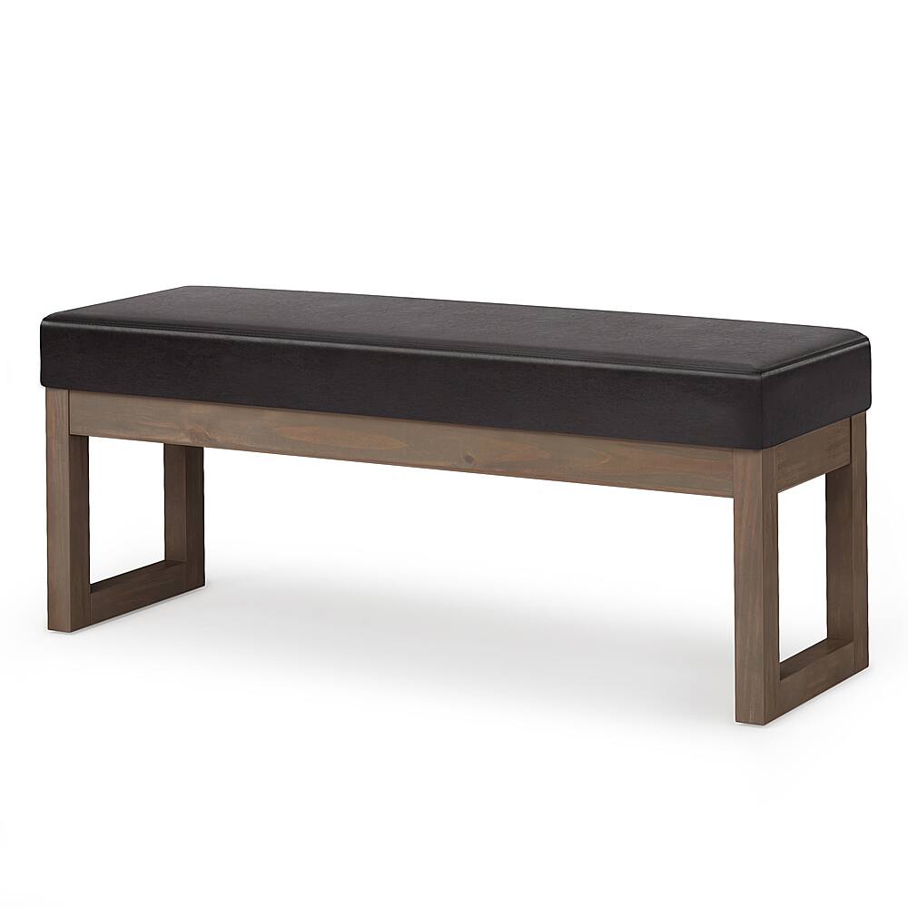 Angle View: Simpli Home - Milltown Large Ottoman Bench - Tanners Brown