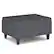 Front. Simpli Home - Harrison Small Coffee Table Storage Ottoman - Slate Grey.
