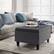 Left. Simpli Home - Harrison Small Coffee Table Storage Ottoman - Slate Grey.