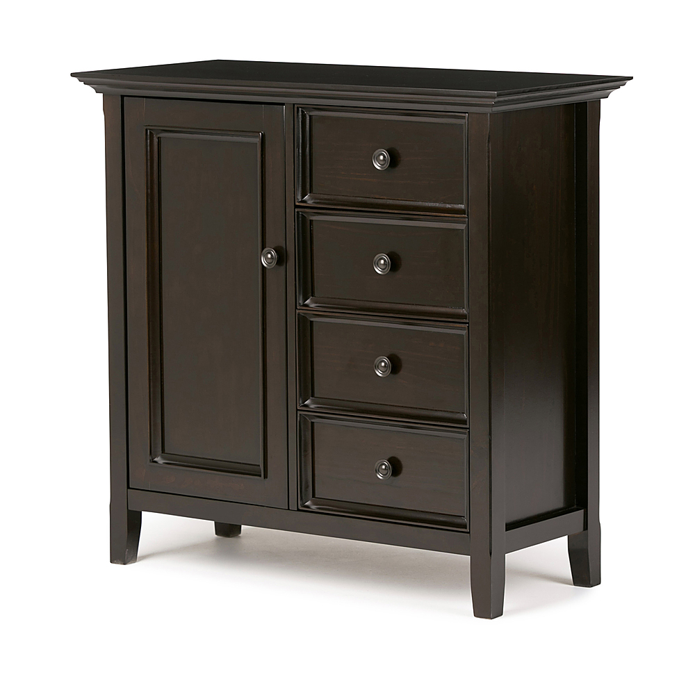 Angle View: Simpli Home - Amherst Medium Storage Cabinet - Hickory Brown