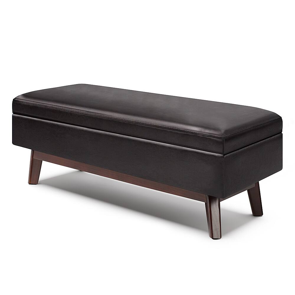 Angle View: Simpli Home - Owen Rectangular Storage Ottoman - Tanners Brown