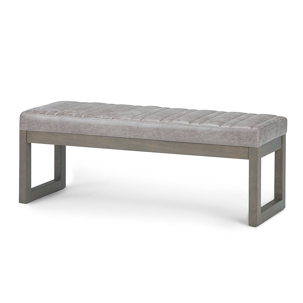 Angle View: Simpli Home - Casey Ottoman Bench - Distressed Grey Taupe