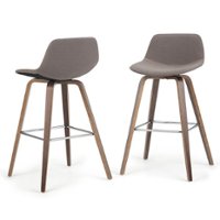 Simpli Home - Randolph Bentwood Counter Height Stool (Set of 2) - Mocha - Front_Zoom