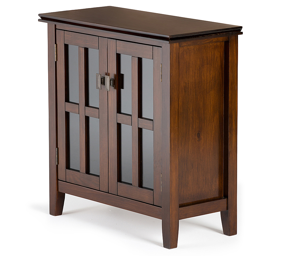 Angle View: Simpli Home - Artisan Low Storage Cabinet - Russet Brown