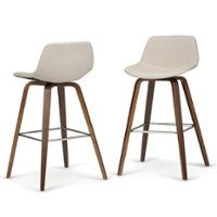 Simpli Home - Randolph Bentwood Counter Height Stool (Set of 2) - Natural - Front_Zoom