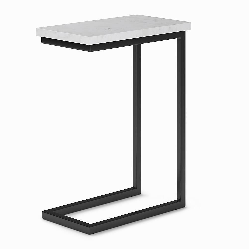 Angle View: Simpli Home - Skyler C Side Table with Marble Top - White