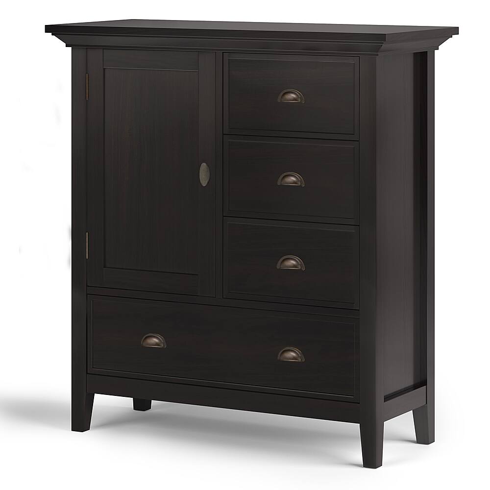 Angle View: Simpli Home - Redmond Medium Storage Cabinet - Hickory Brown