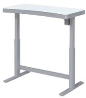 Twin Star Home - Ashford Adjustable Height Standing Desk - Light Silver - Front_Zoom