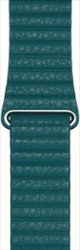 Leather Loop Apple Watch Band Med 44mm - peacock - Angle_Zoom