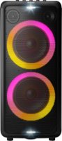 Philips - Portable Bluetooth Party Speaker with Dual Woofers, Party Lights, and Built-in Carry Handle - Black - Front_Zoom