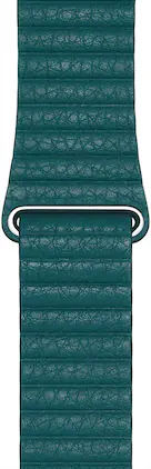 Refurbished Excellent - Leather loop Apple Watch Band 44mm Large - peacock