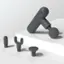 Alt View 11. Sharper Image - Powerboost Move Deep Tissue Travel Percussion Massager - Grey.