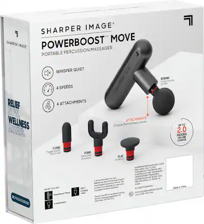 Sharper Image 1014502 Powerboost Move Portable Percussion Massager Sharper Image 1014502 Powerboost Move Portable Percussion Massager