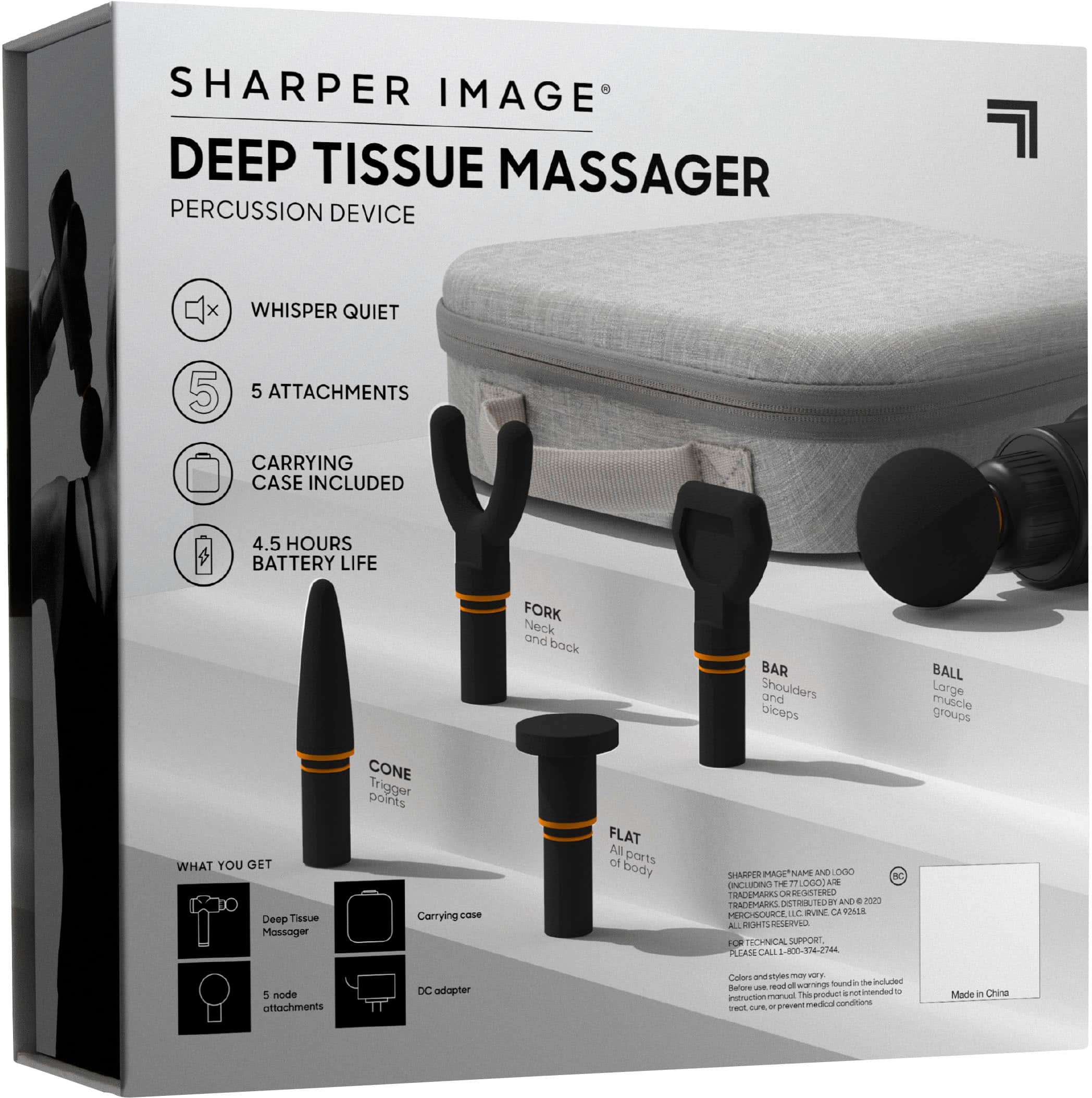 Alt View 17. Sharper Image - Powerboost Deep Tissue Massager - Black.