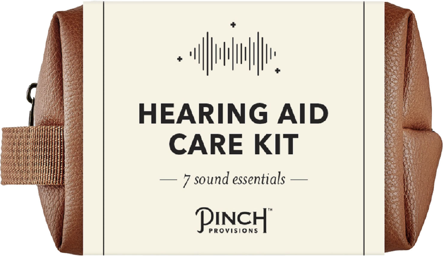 Best Buy: Pinch Provisions Cognac Vegan Leather Hearing Aid Kit Brown HEAR  AID 1