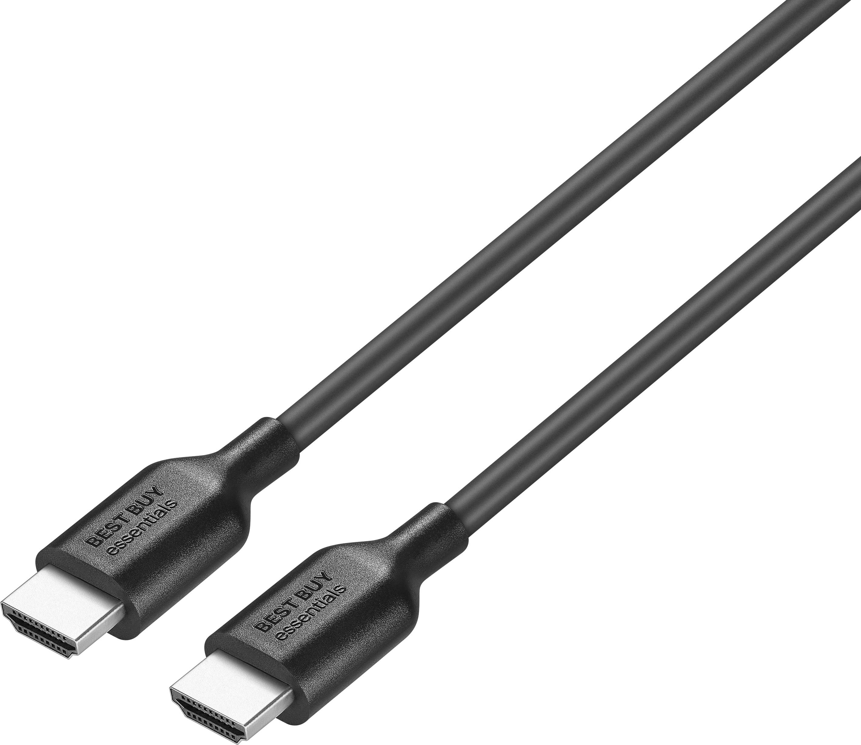 Left View: Best Buy essentials™ - 3' 8K Ultra HD HDMI Cable - Black