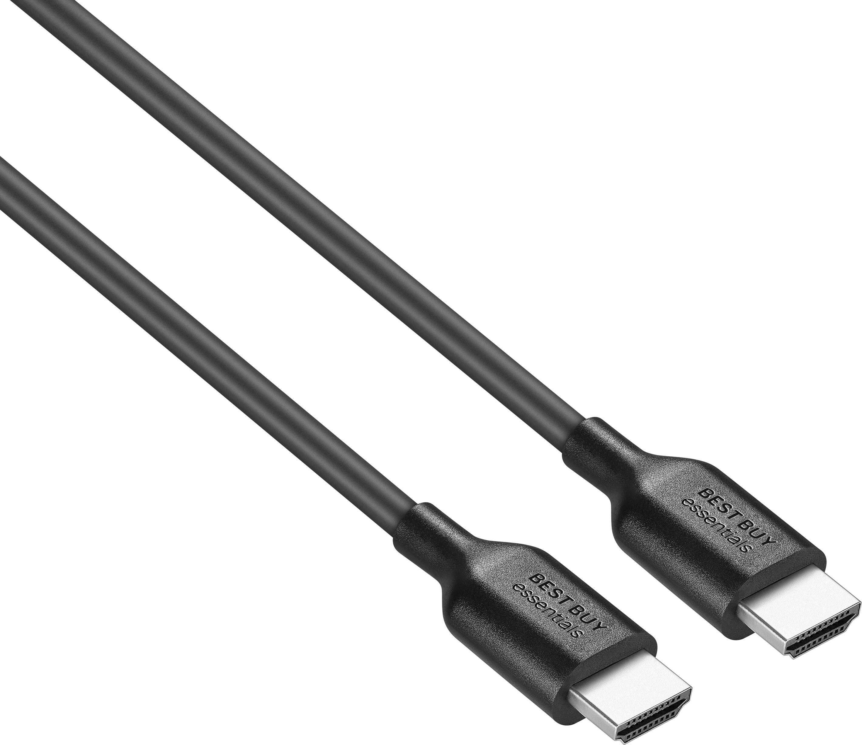 Angle. Best Buy essentials™ - 6' 8K Ultra High Speed HDMI® 2.1 Certified Cable - Black.