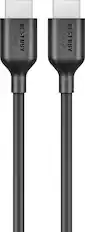 Front. Best Buy essentials™ - 6' 8K Ultra High Speed HDMI® 2.1 Certified Cable - Black.
