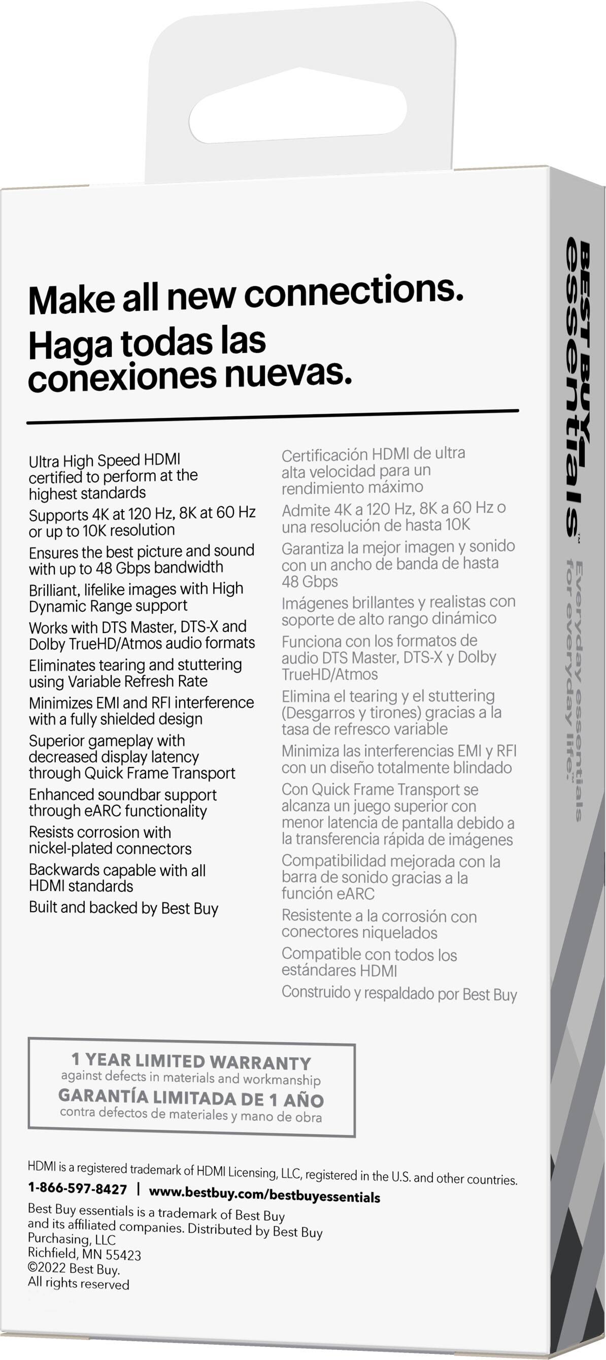 Alt View 16. Best Buy essentials™ - 6' 8K Ultra High Speed HDMI® 2.1 Certified Cable - Black.