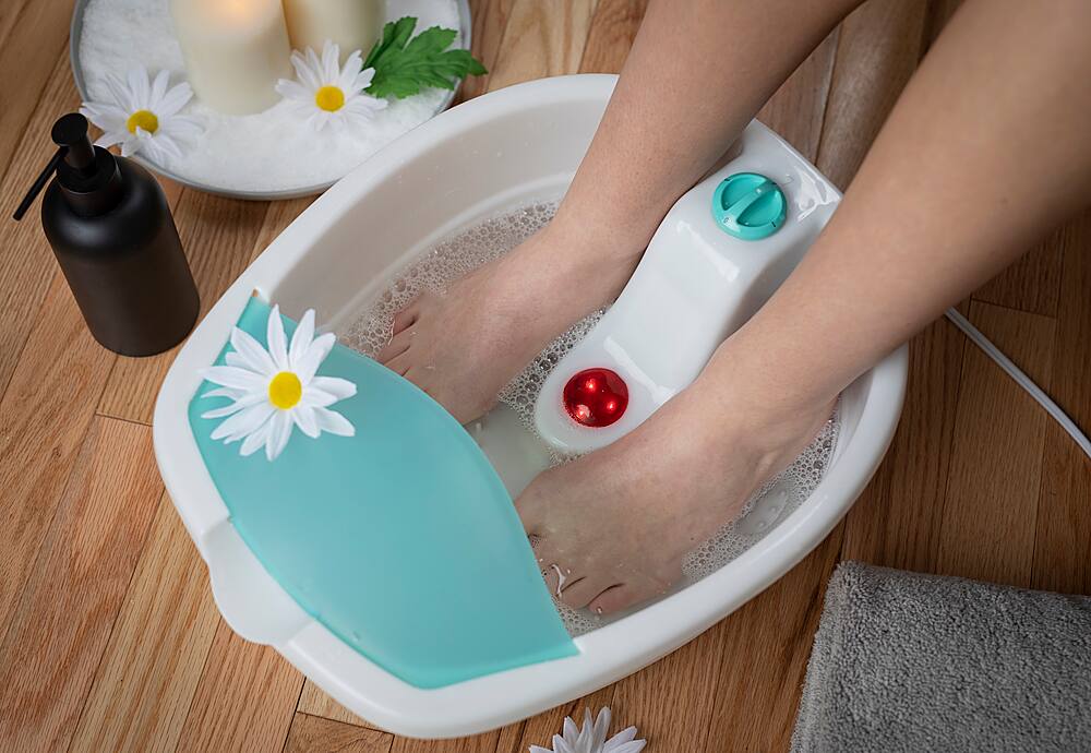 Best Buy NuvoMed Electronic Luxury Foot Spa with Infrared Light White