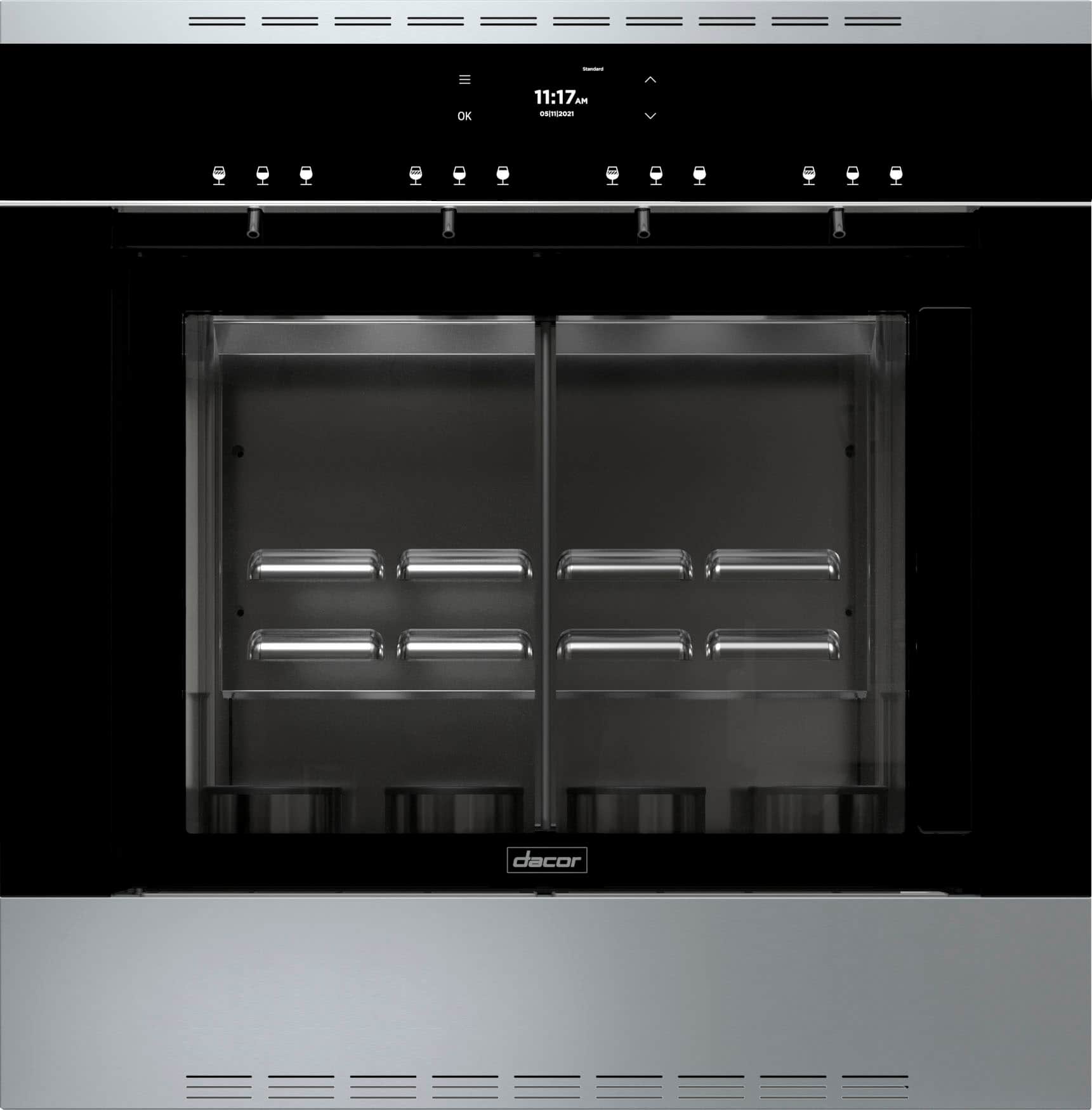 Dacor - Four Bottle Built-In Dual Zone Wine Dispenser with Argon Preservation and Custom Pour - Black - Front_Zoom