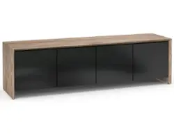 Salamander Designs - Barcelona AV Cabinet for Most TVs up to 85" - Natural Walnut - Angle_Zoom