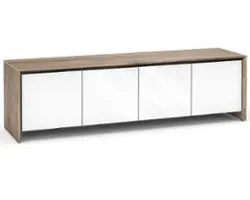 Salamander Designs - Barcelona AV Cabinet for Most TVs up to 85" - Natural Walnut - Angle_Zoom