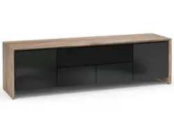 Salamander Designs - Barcelona AV Cabinet for Most TVs up to 85" - Natural Walnut - Angle_Zoom