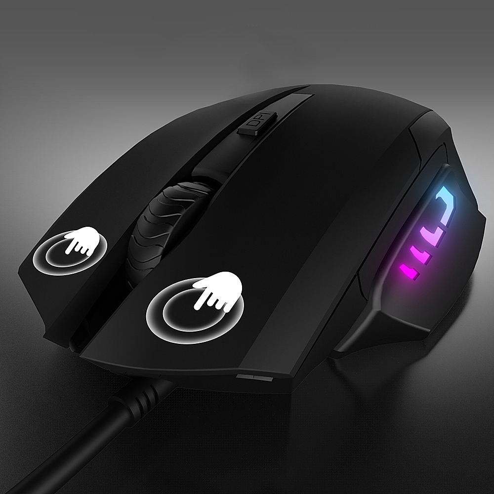 Angle View: Altec Lansing - GM100 Wired E-Sports Gaming Mouse with RGB Lighting - RGB