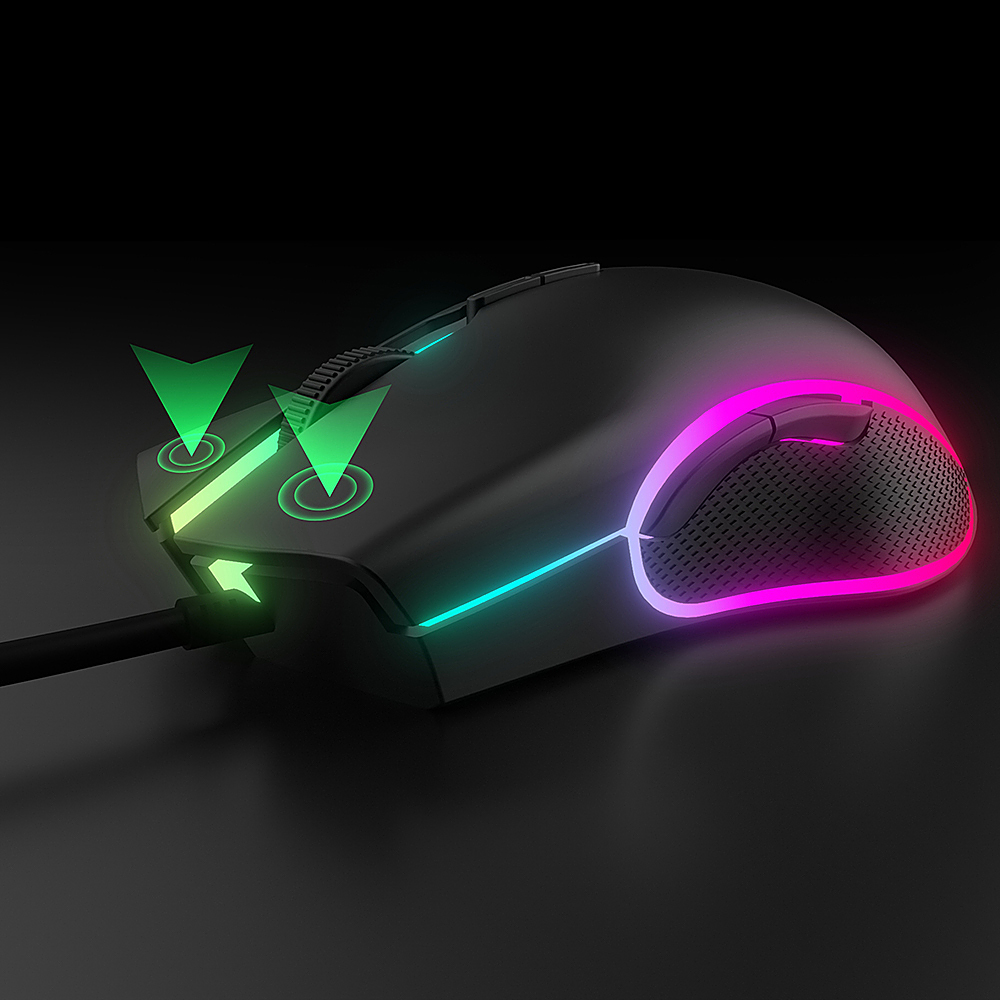 Angle View: Altec Lansing - GM300 Wired Gaming Mouse with RGB Lighting - RGB
