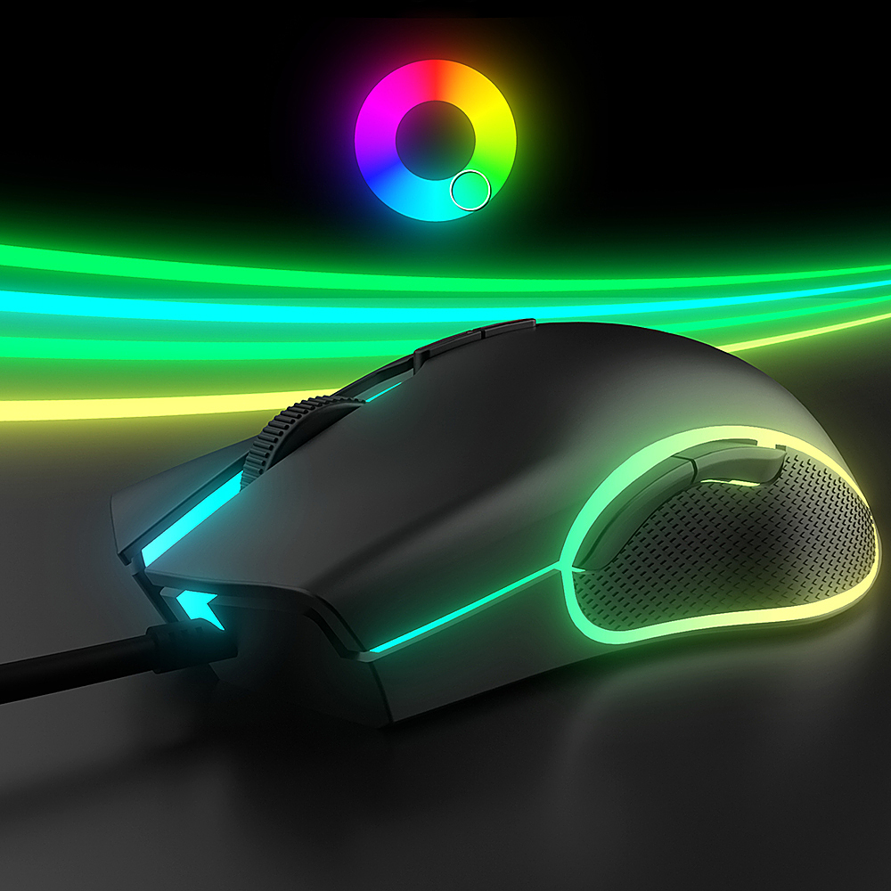 Left View: Altec Lansing - GM300 Wired Gaming Mouse with RGB Lighting - RGB