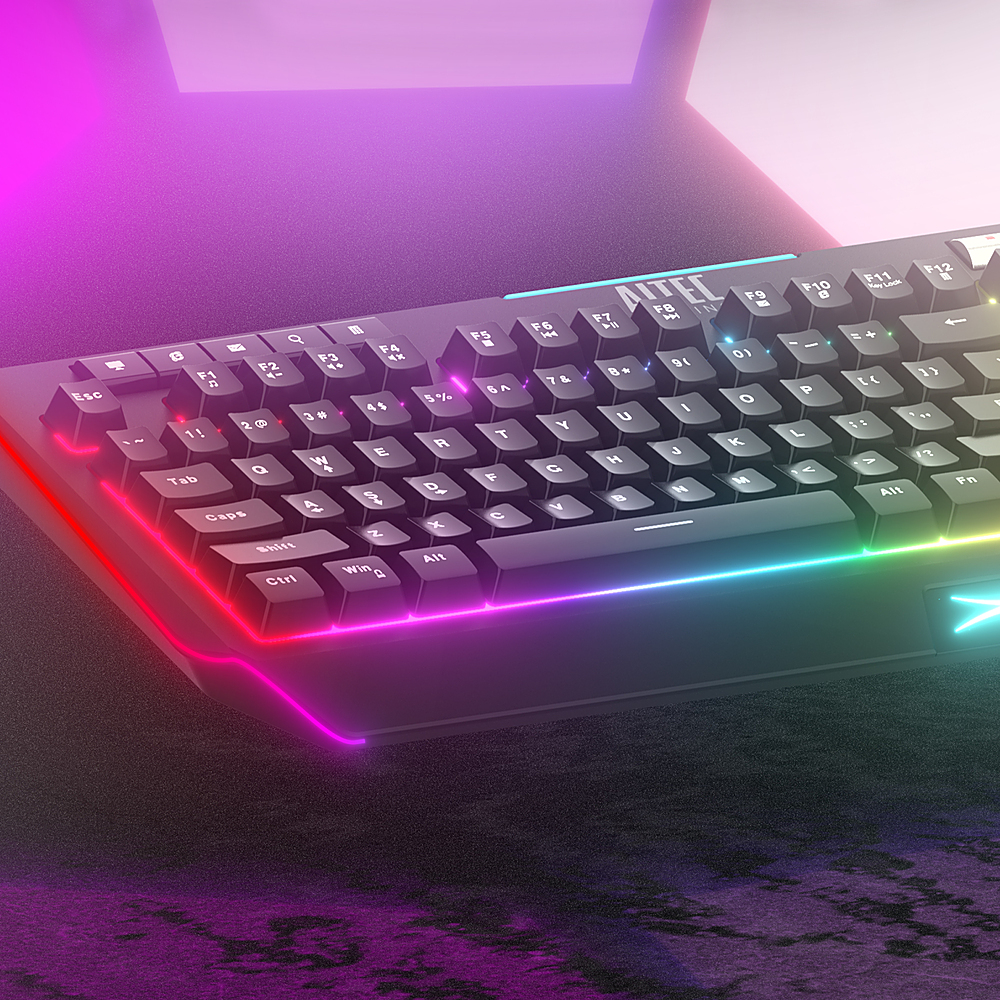 Back View: Altec Lansing - MS550 Semi-Mechanical E-Sports Grade RGB Gaming Keyboard - Multi-Color
