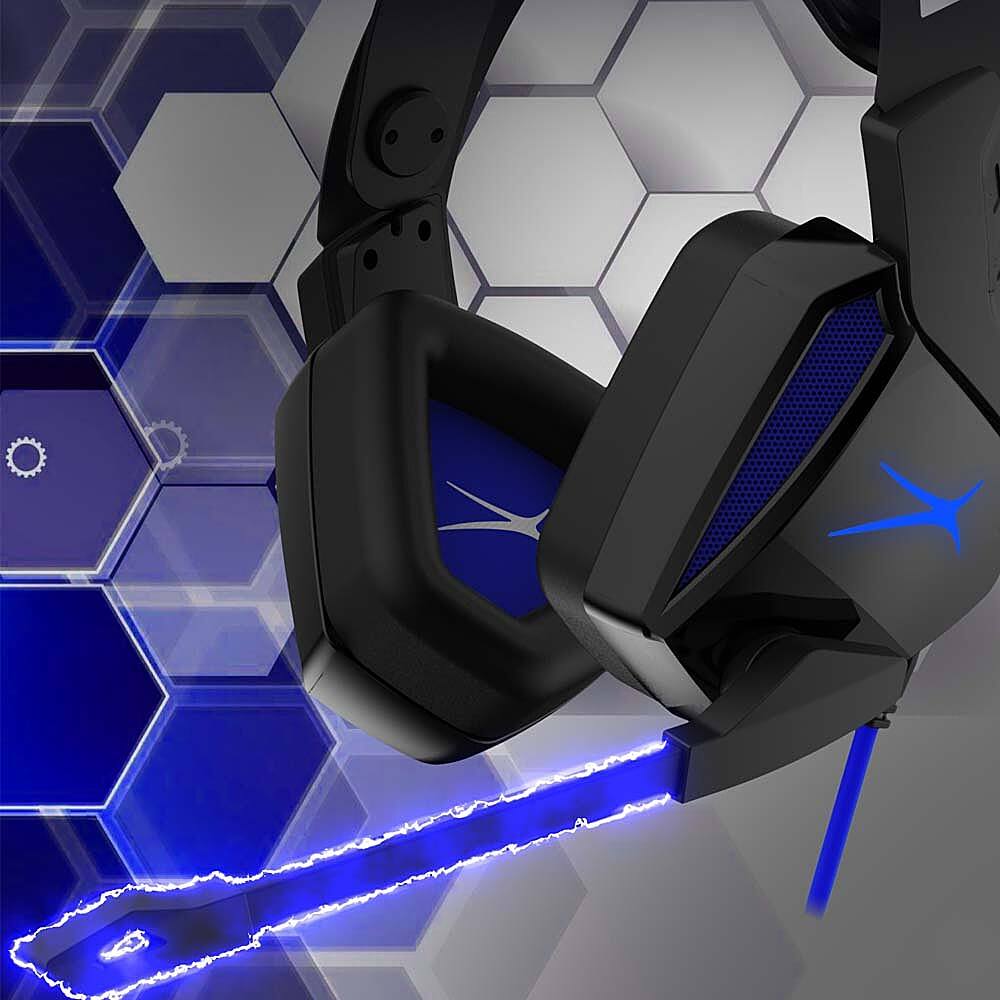 Left View: Altec Lansing - AL4000 Wired Stereo Gaming Headset for Playstation, PC, XBOX, Nintendo Switch and Smartphones - Blue