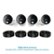 Alt View Zoom 14. Night Owl - 8 Channel 4 Indoor/Outdoor Wired 1080p HD Spotlight Cameras, 1TB HD Bluetooth DVR Surveillance System with Audio - White/Black.